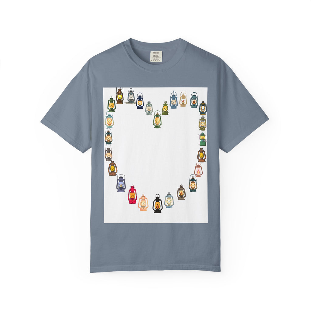 Lantern Heart T-Shirt — Cute Colorful Lantern Heart Graphic Tee