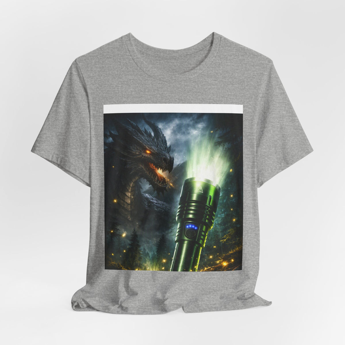 Dragon vs. Laser Tee — Sci‑Fi Fantasy Graphic T‑Shirt