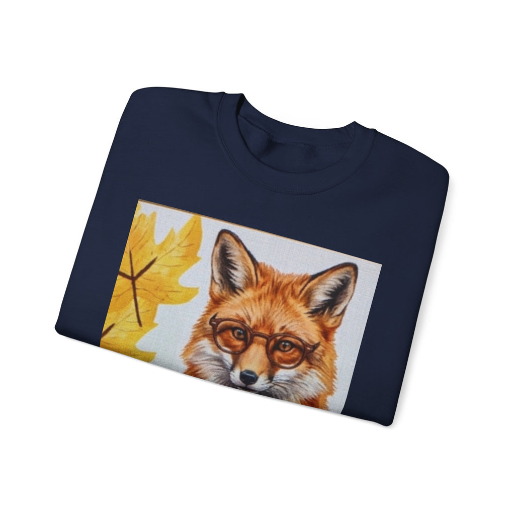 Fox Portrait Crewneck Sweatshirt — Autumn Woodland Animal Graphic