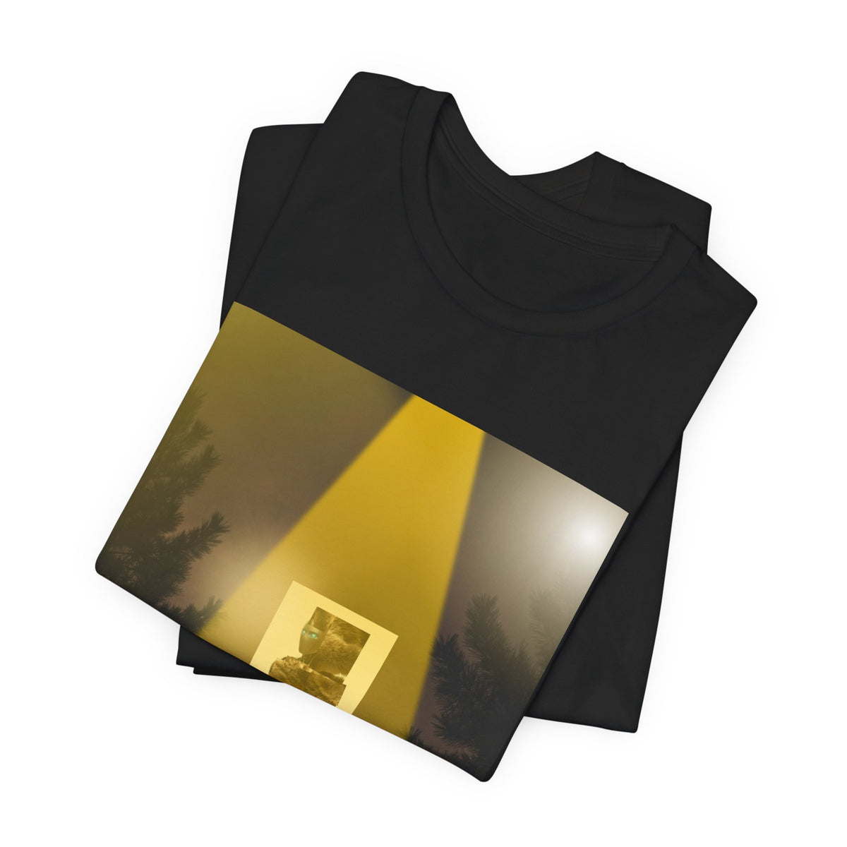 Astronaut Beam T‑Shirt — Surreal Space Abduction Tee