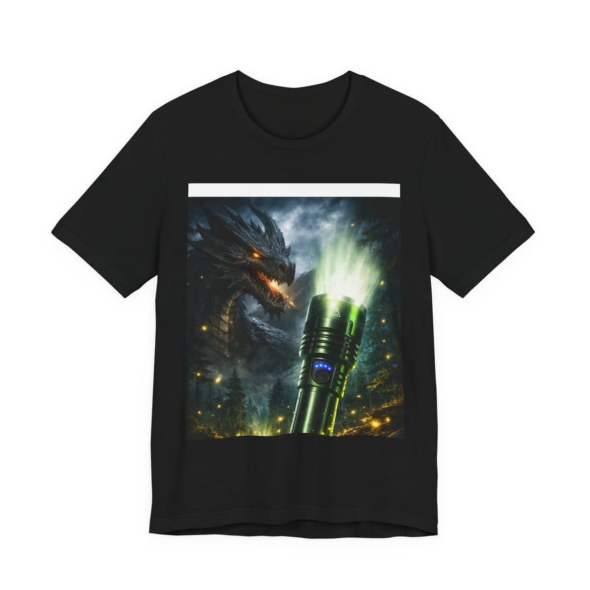 Dragon vs. Laser Tee — Sci‑Fi Fantasy Graphic T‑Shirt