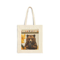 Bear Selfie Tote Bag – Rustic Autumn Canvas Market Tote