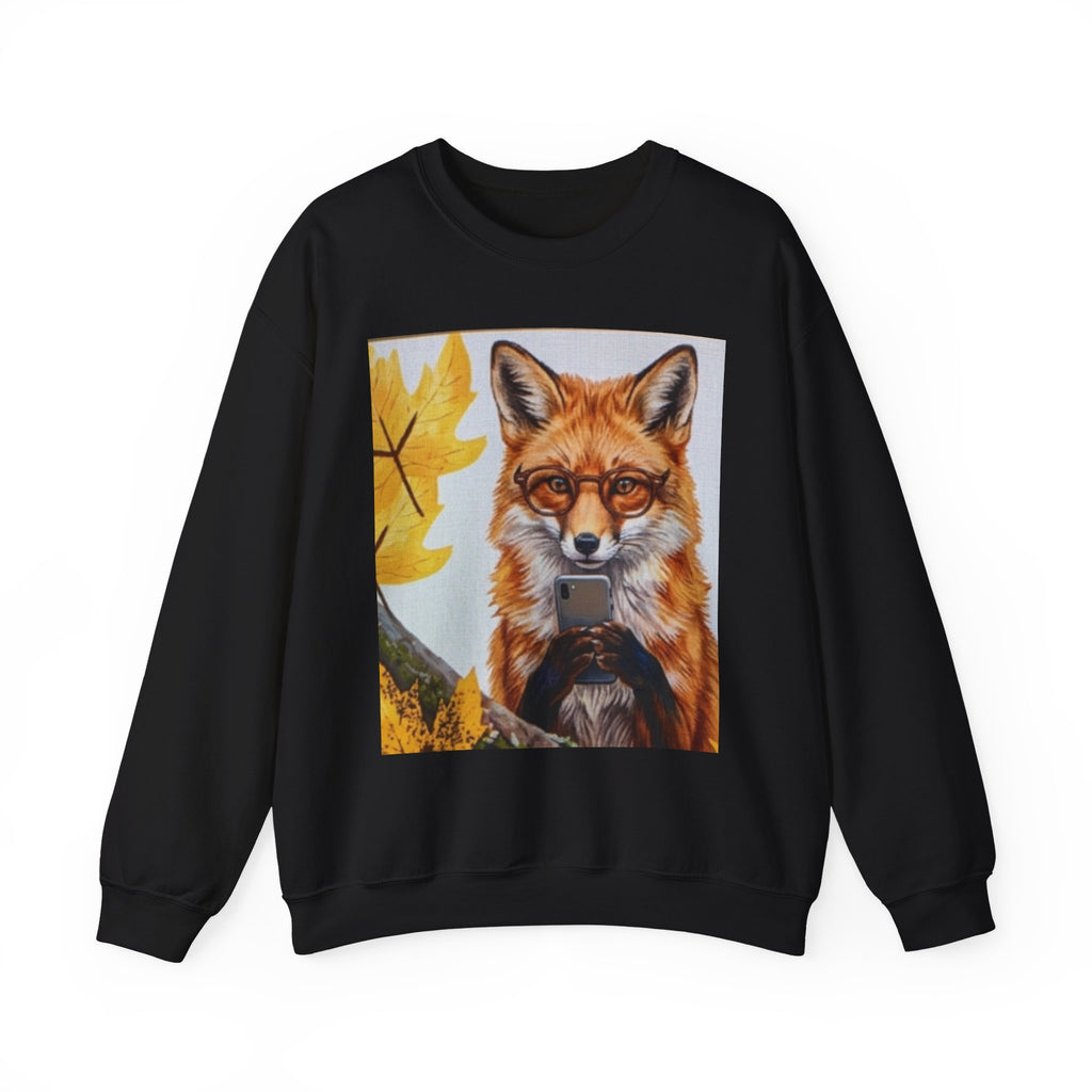 Fox Portrait Crewneck Sweatshirt — Autumn Woodland Animal Graphic