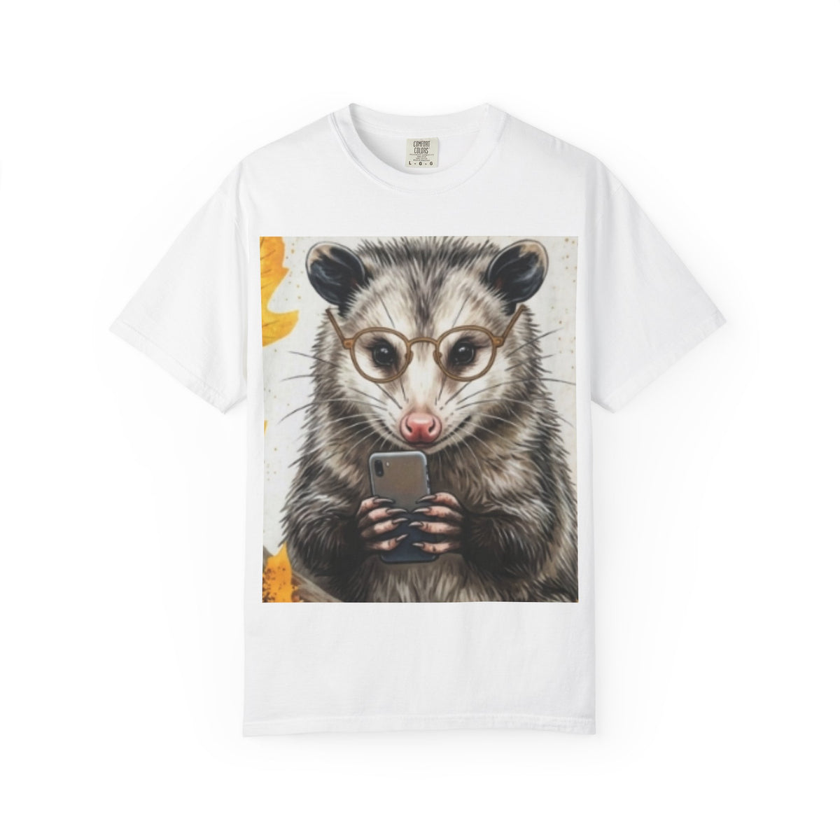 Opossum Selfie T-Shirt — Cute Glasses Opossum Phone Graphic Tee