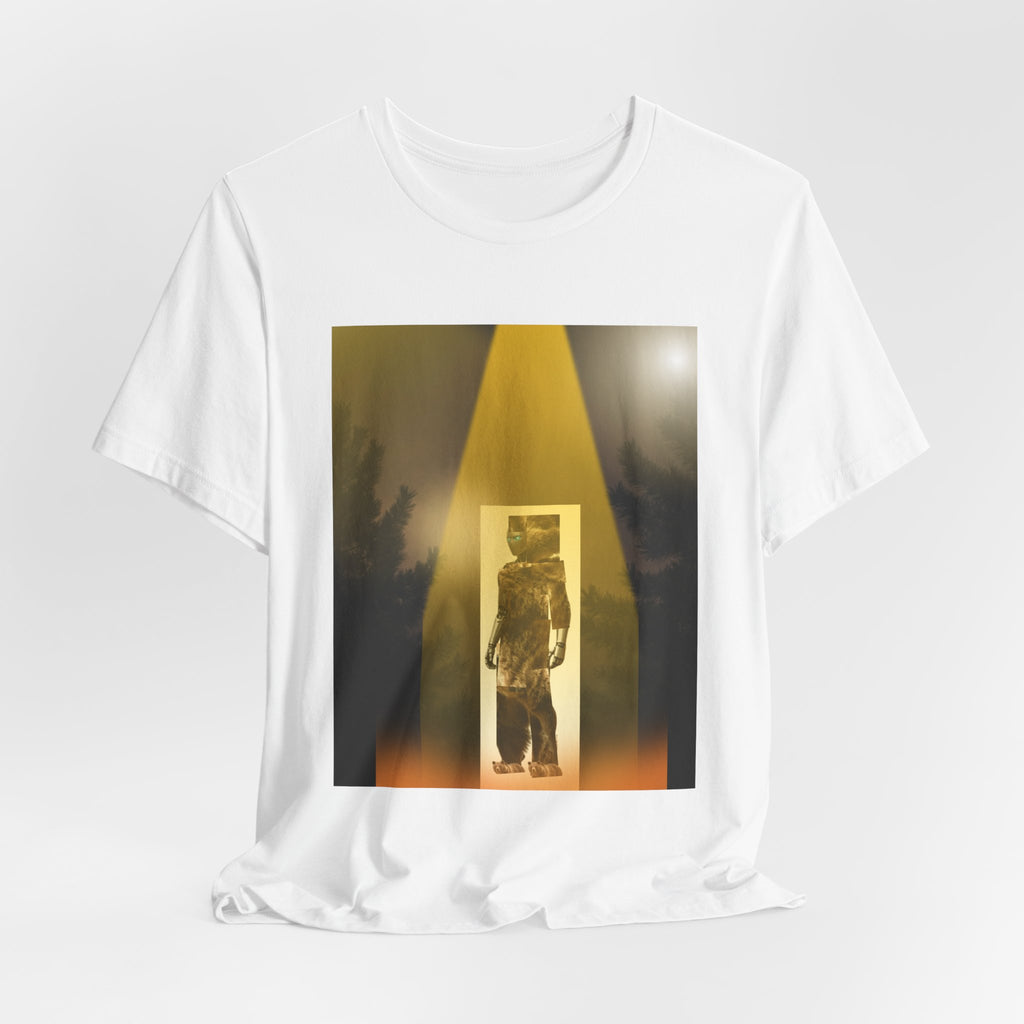 Astronaut Beam T‑Shirt — Surreal Space Abduction Tee