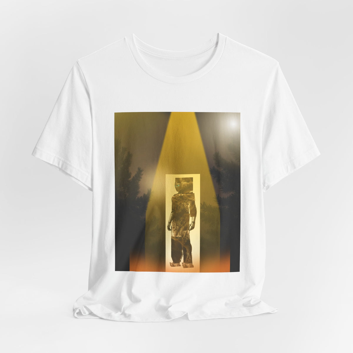 Astronaut Beam T‑Shirt — Surreal Space Abduction Tee