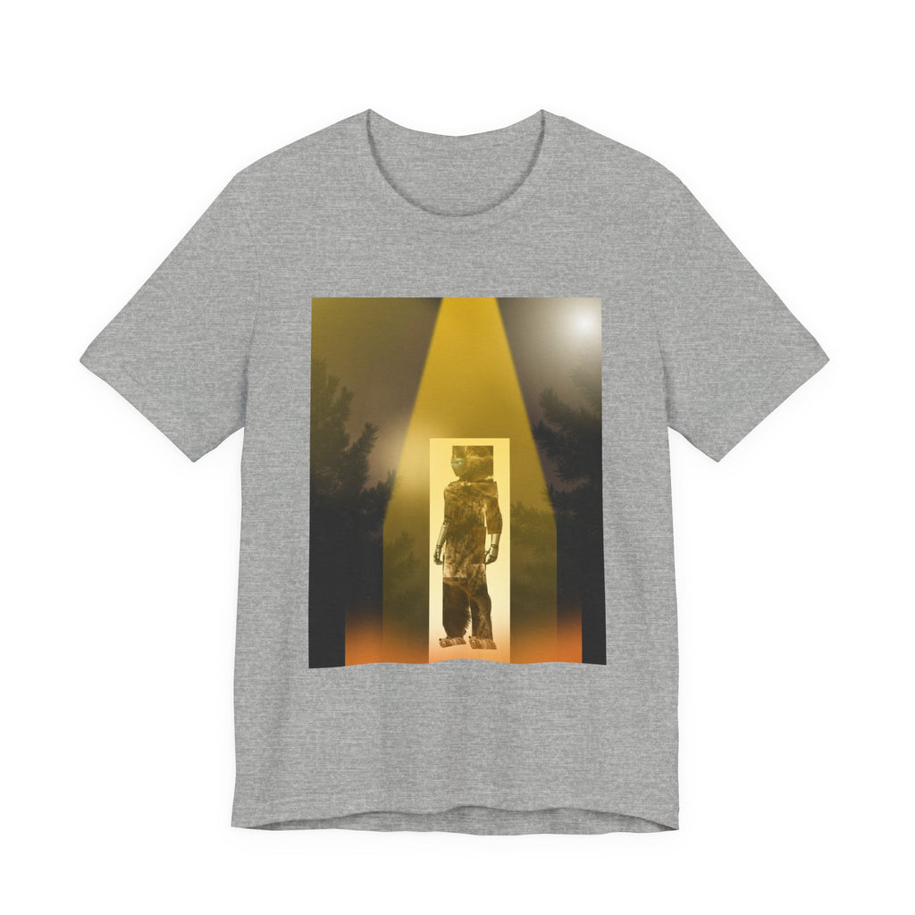 Astronaut Beam T‑Shirt — Surreal Space Abduction Tee