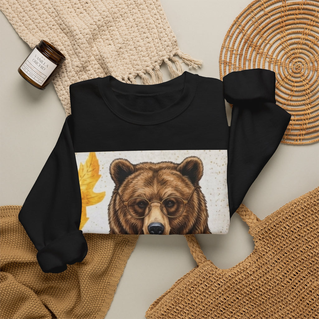 Bear Selfie Sweatshirt – Funny Bear Phone Graphic Crewneck