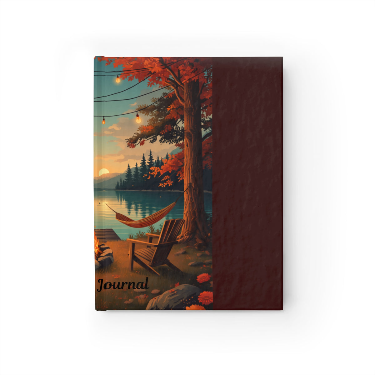 Autumn Lakeside Ruled Journal — Cozy Fall Cabin Writing Notebook