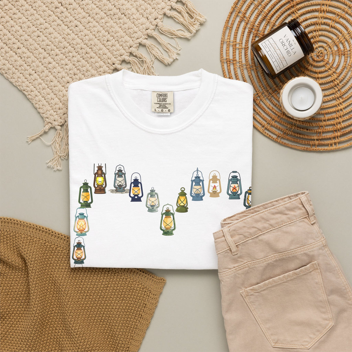 Lantern Heart T-Shirt — Cute Colorful Lantern Heart Graphic Tee