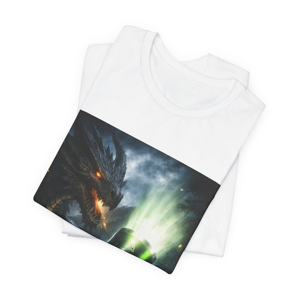 Dragon vs. Laser Tee — Sci‑Fi Fantasy Graphic T‑Shirt