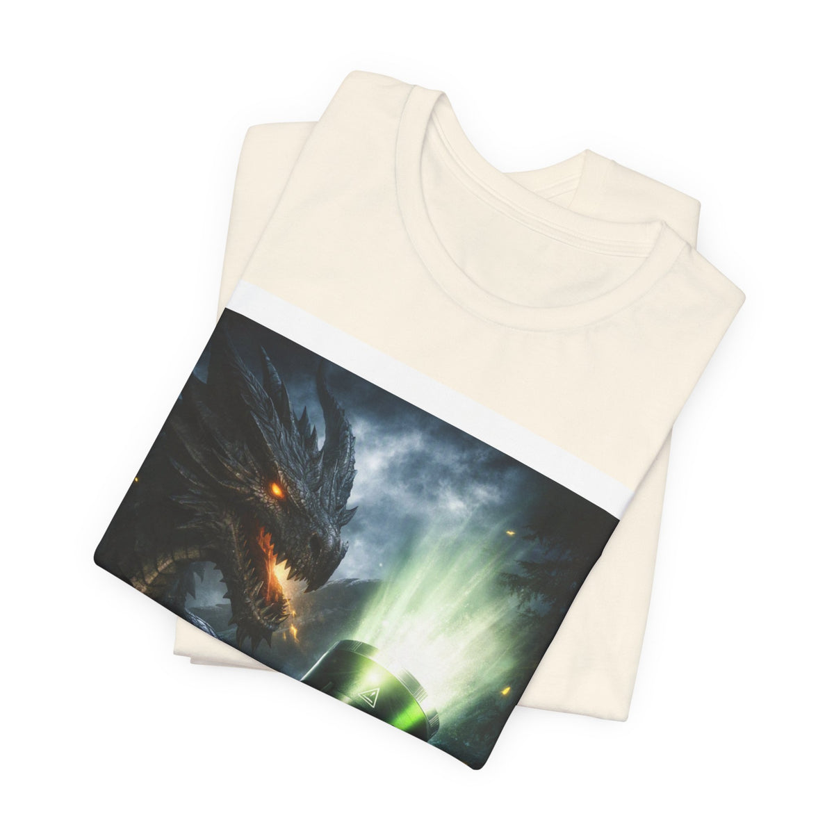 Dragon vs. Laser Tee — Sci‑Fi Fantasy Graphic T‑Shirt