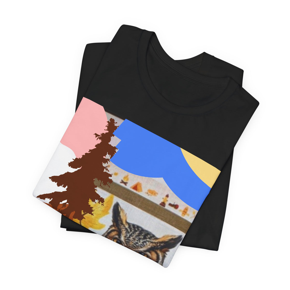 Retro Owl Forest Tee — Vintage Nature Graphic T-Shirt