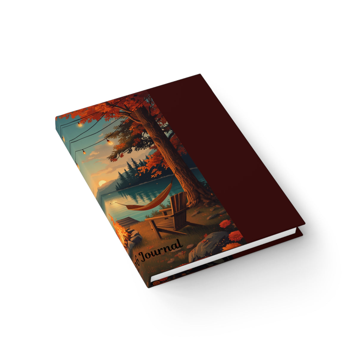Autumn Lakeside Ruled Journal — Cozy Fall Cabin Writing Notebook