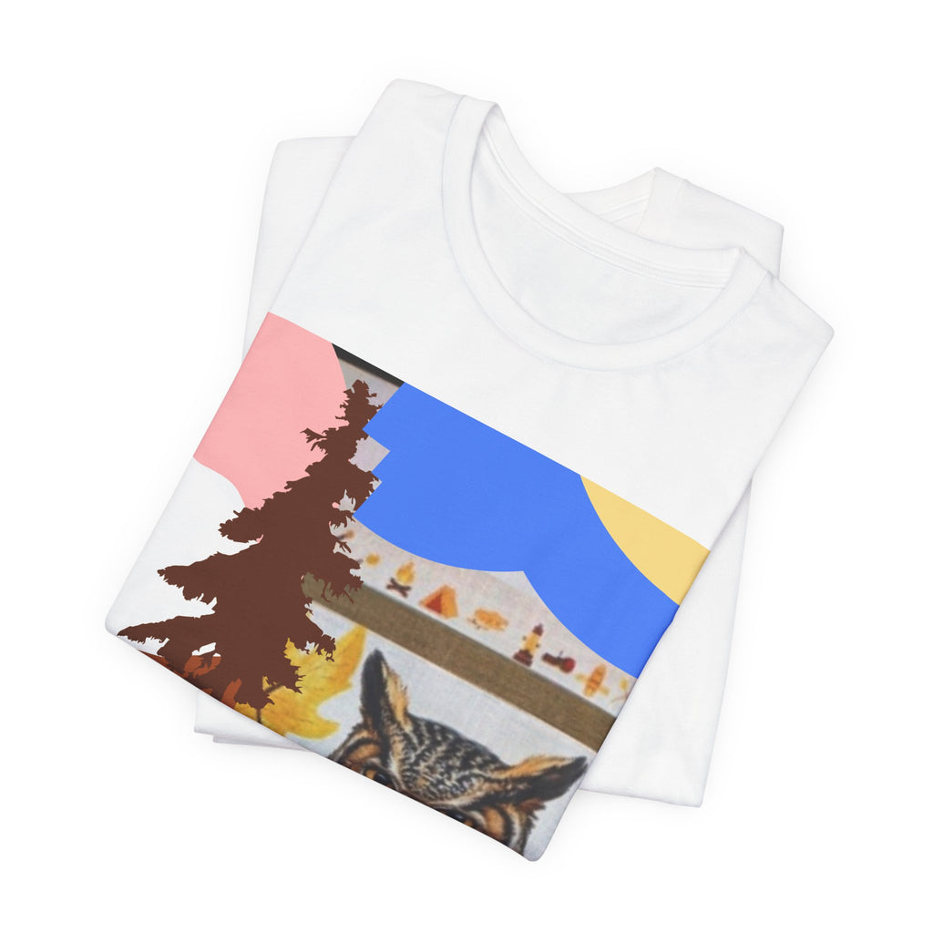 Retro Owl Forest Tee — Vintage Nature Graphic T-Shirt