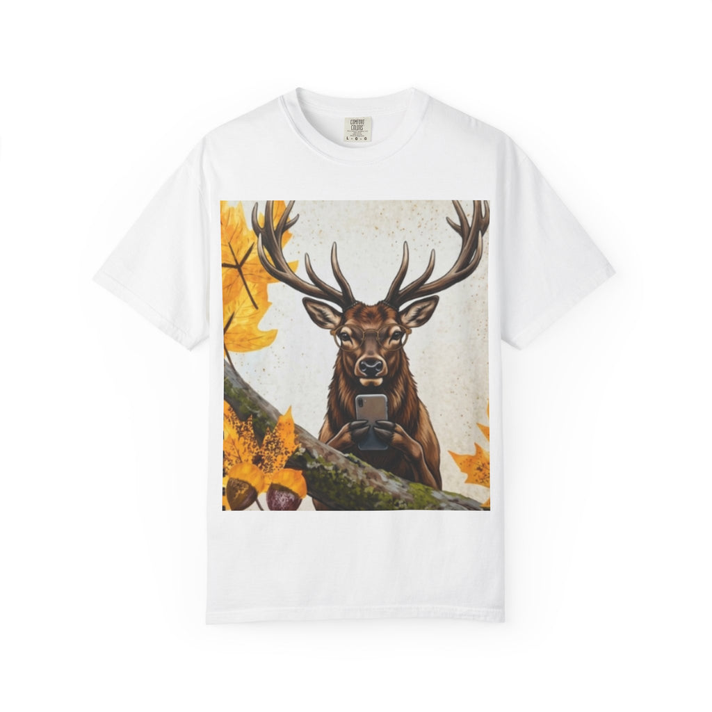 Stag in the Woods T-Shirt — Autumn Deer Graphic Tee