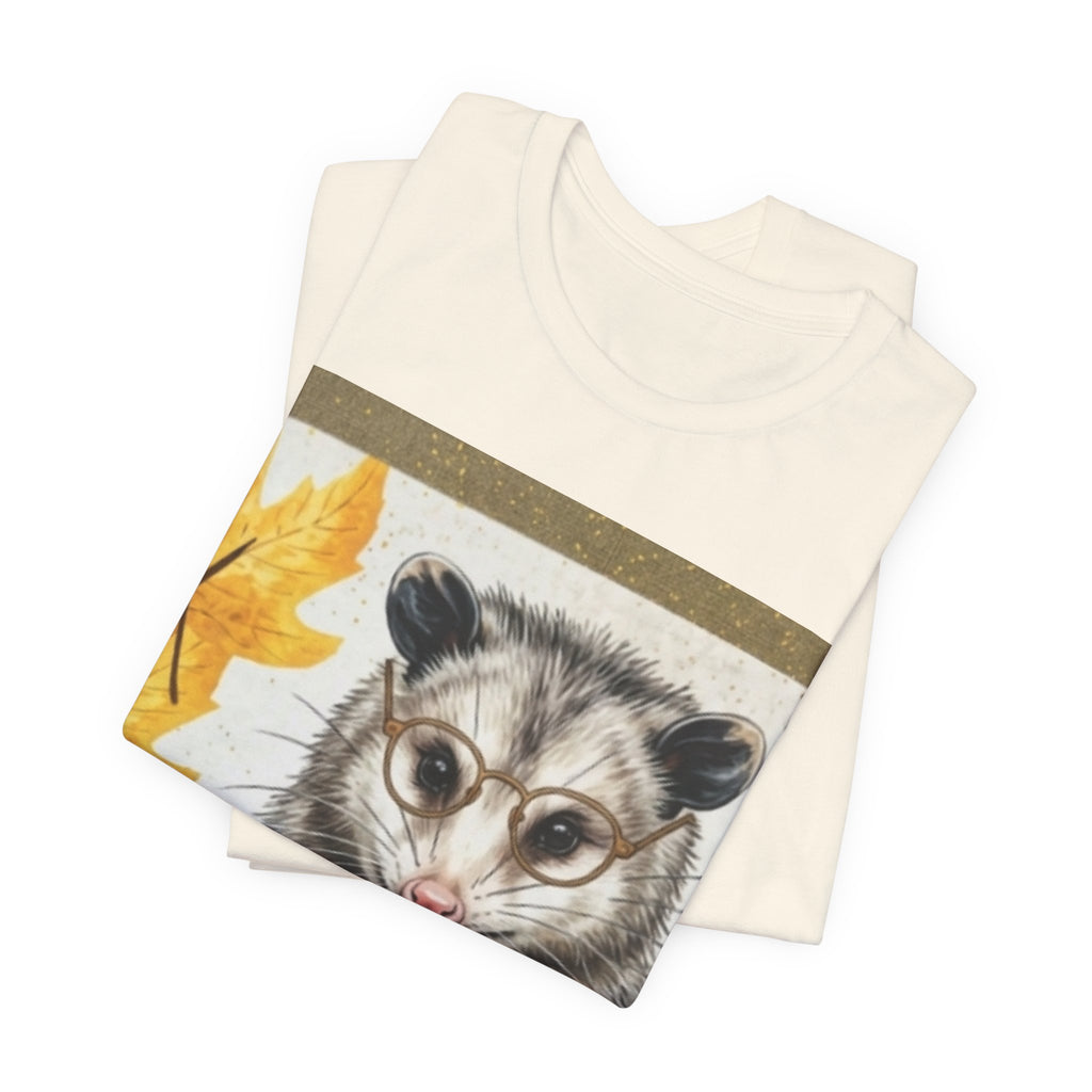 Possum Selfie T-Shirt — Cute Opossum Holding Phone Fall Design