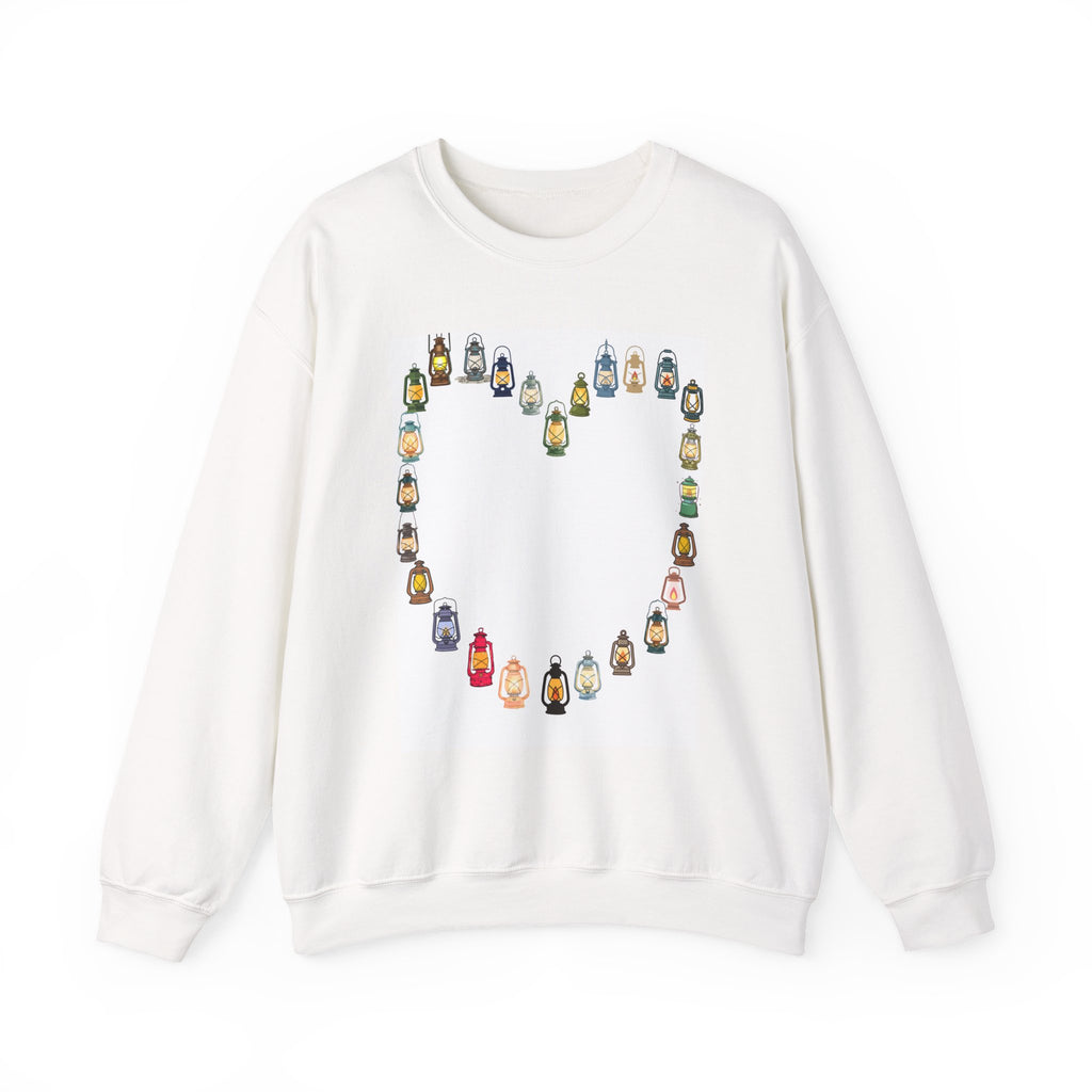 Penguin Heart Crewneck Sweatshirt — Cute Penguin Heart Graphic Pullover