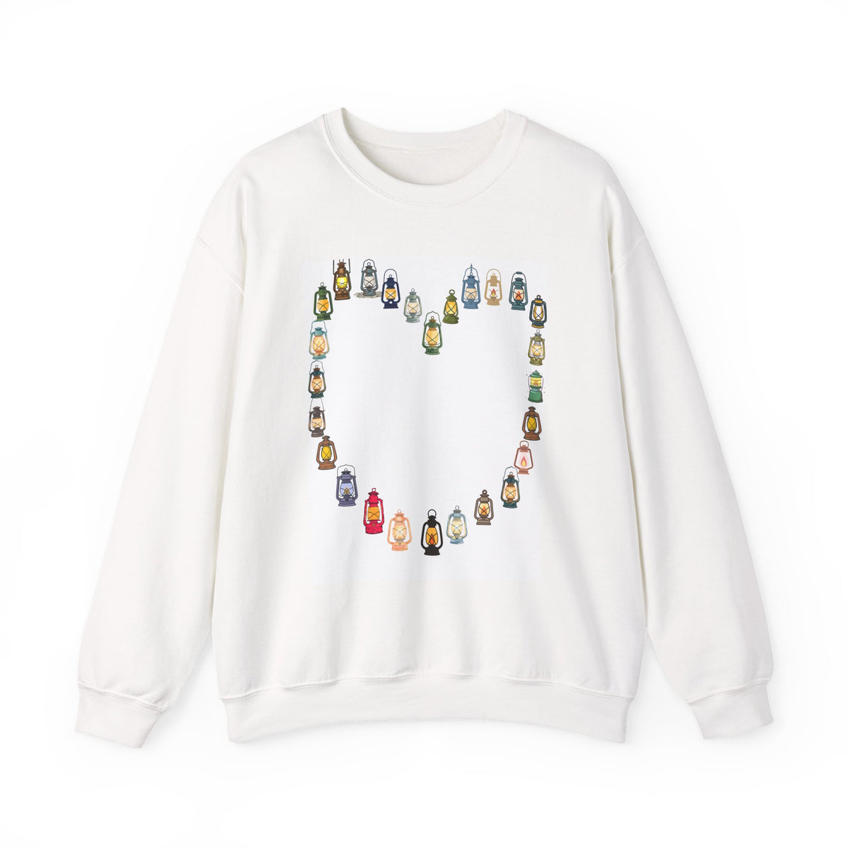 Penguin Heart Crewneck Sweatshirt — Cute Penguin Heart Graphic Pullover