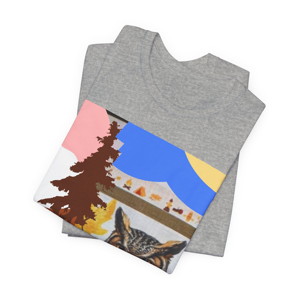 Retro Owl Forest Tee — Vintage Nature Graphic T-Shirt