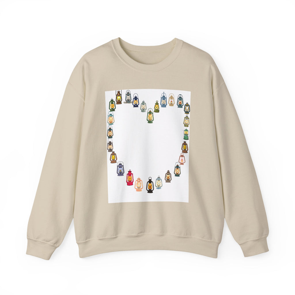 Penguin Heart Crewneck Sweatshirt — Cute Penguin Heart Graphic Pullover