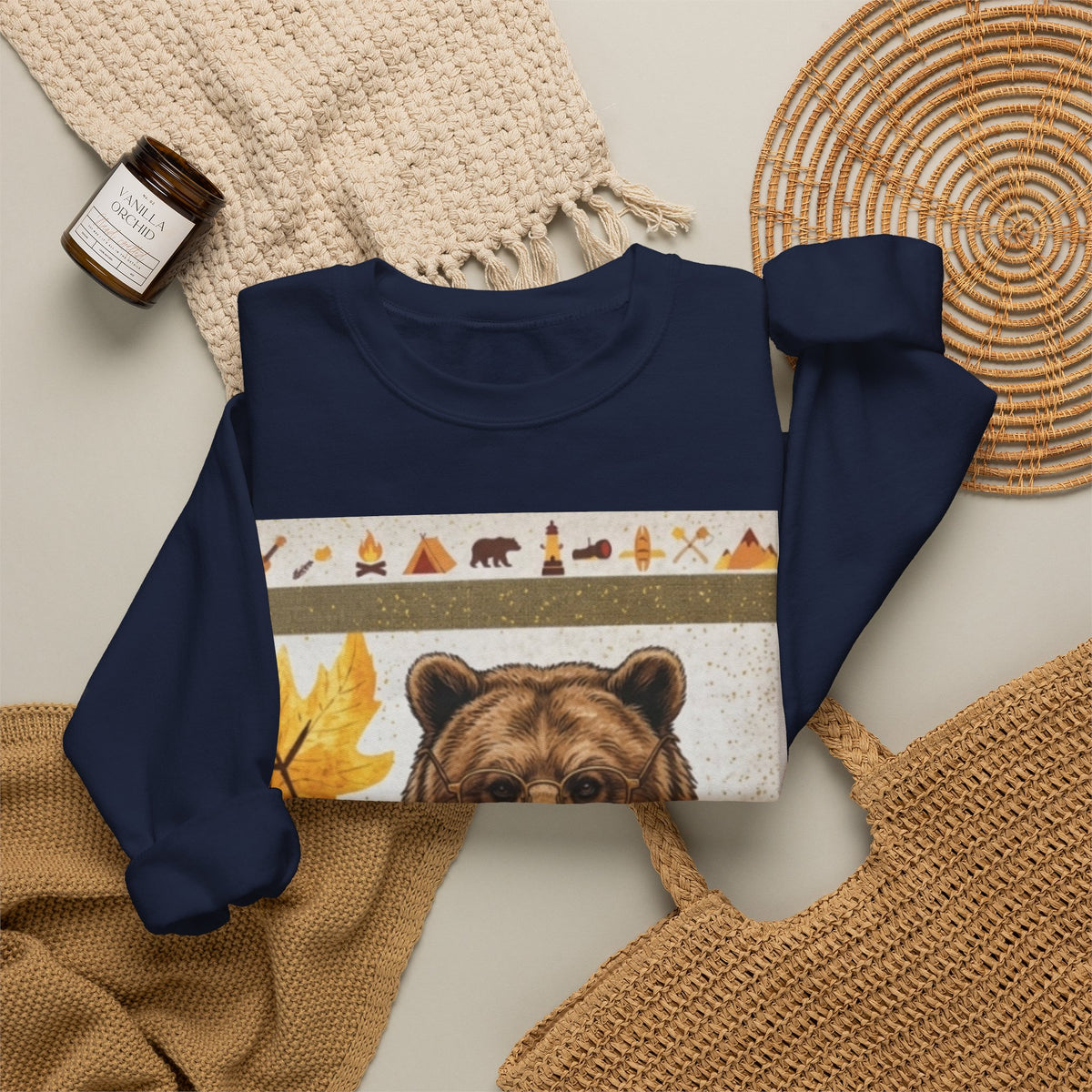 Bear Selfie Crewneck Sweatshirt