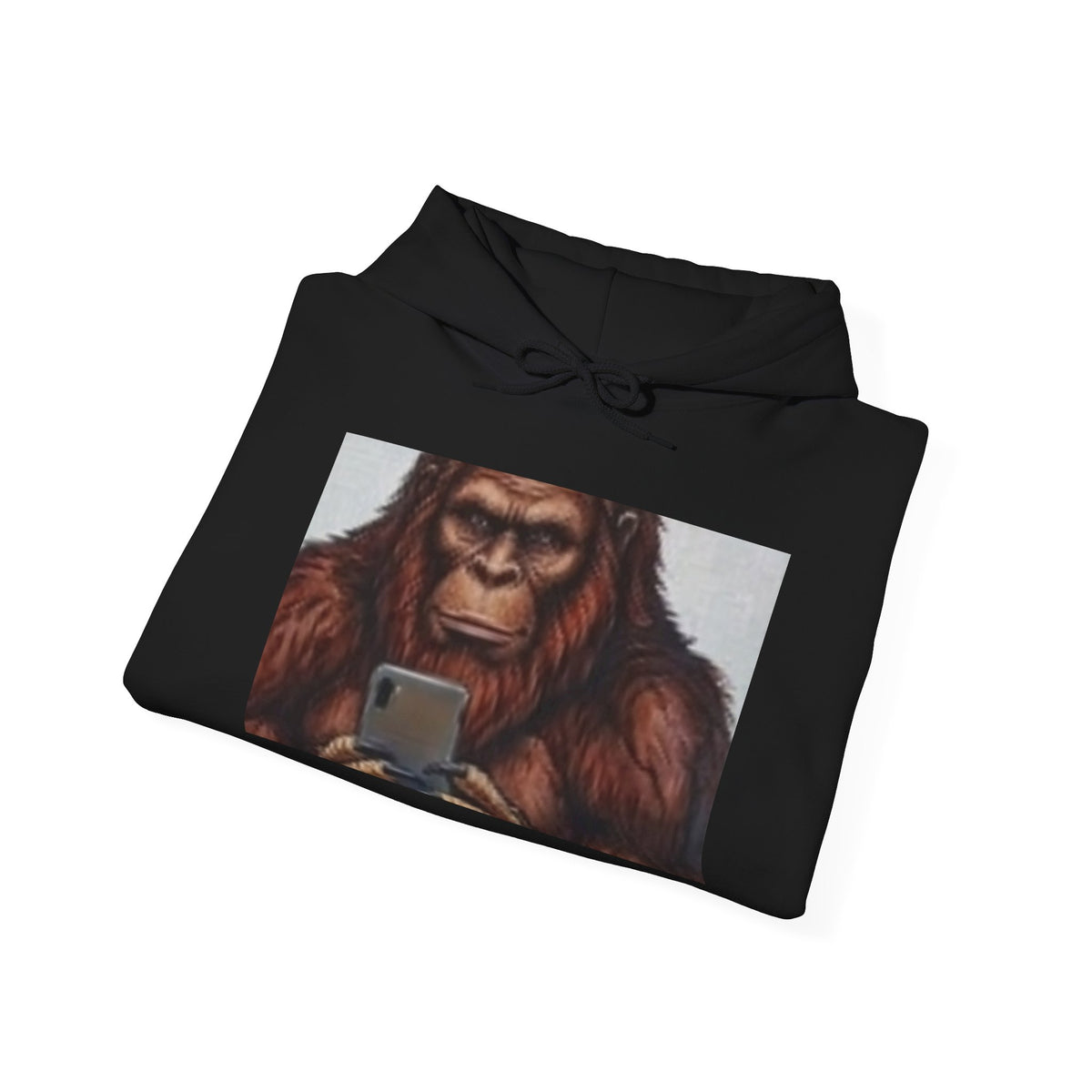 Ape Selfie Hoodie — Funny Orangutan Phone Graphic Hooded Sweatshirt