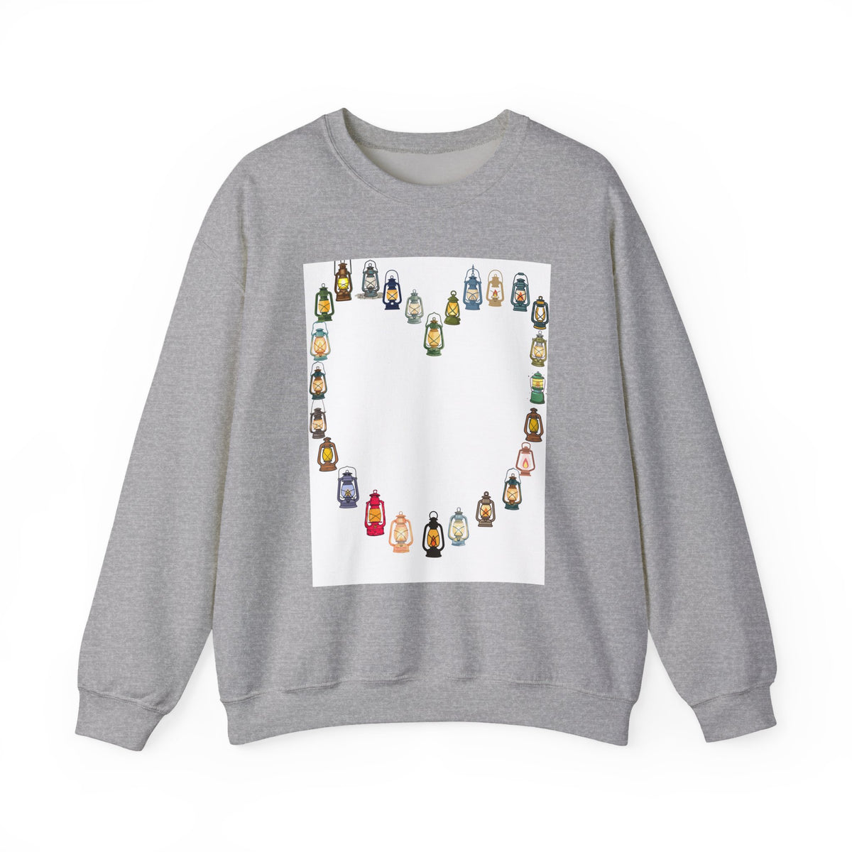 Penguin Heart Crewneck Sweatshirt — Cute Penguin Heart Graphic Pullover