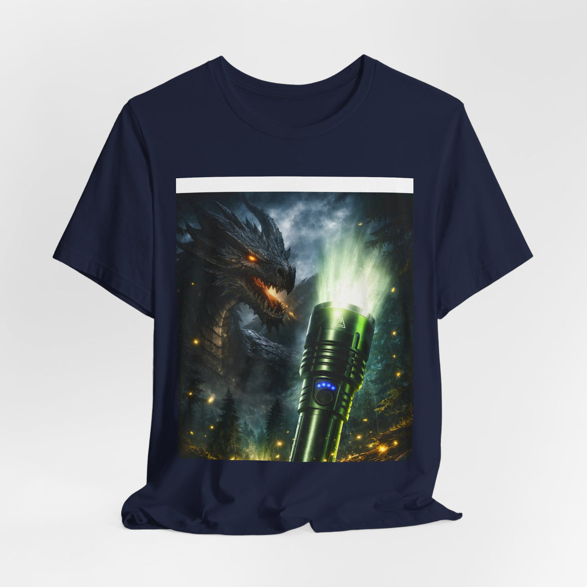 Dragon vs. Laser Tee — Sci‑Fi Fantasy Graphic T‑Shirt
