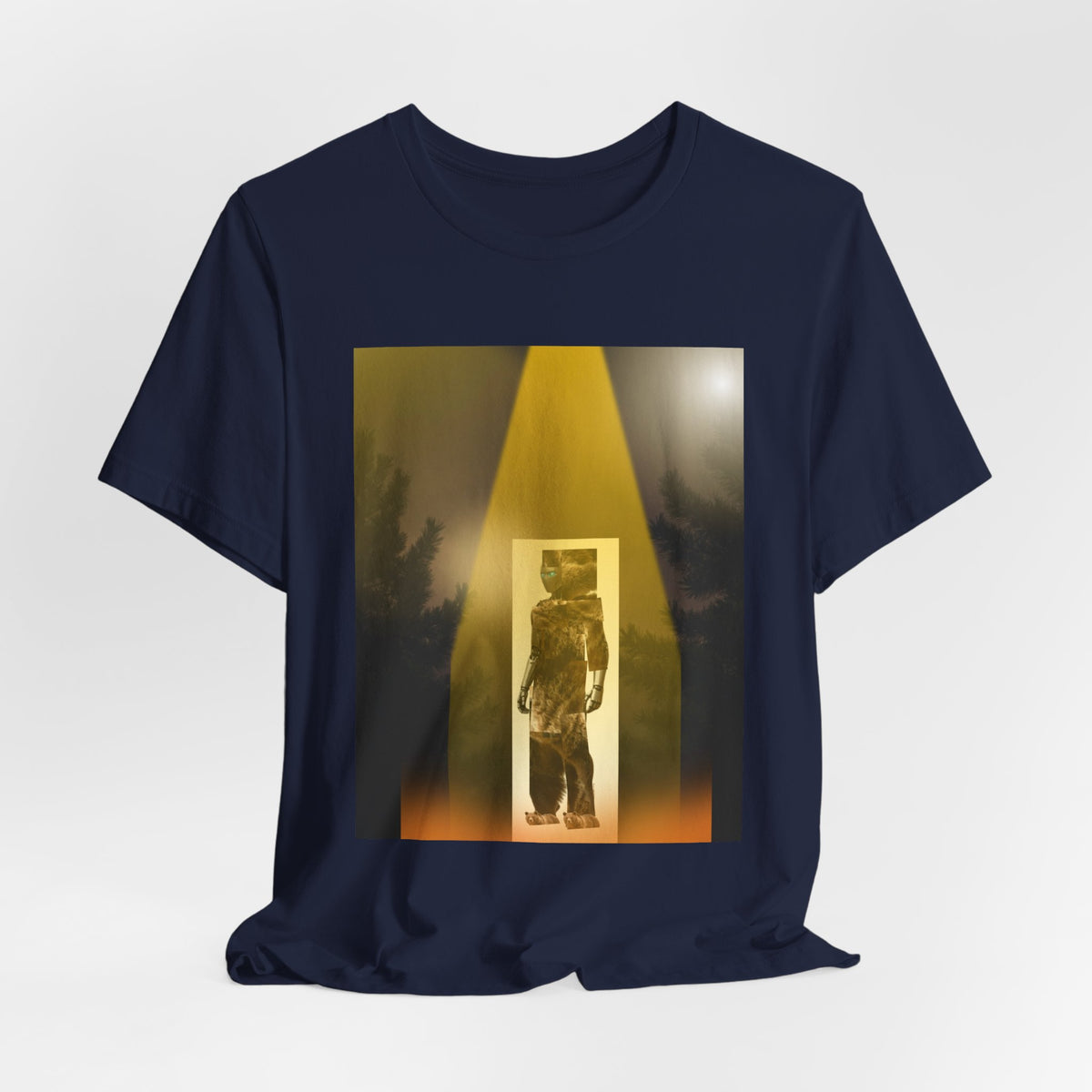 Astronaut Beam T‑Shirt — Surreal Space Abduction Tee