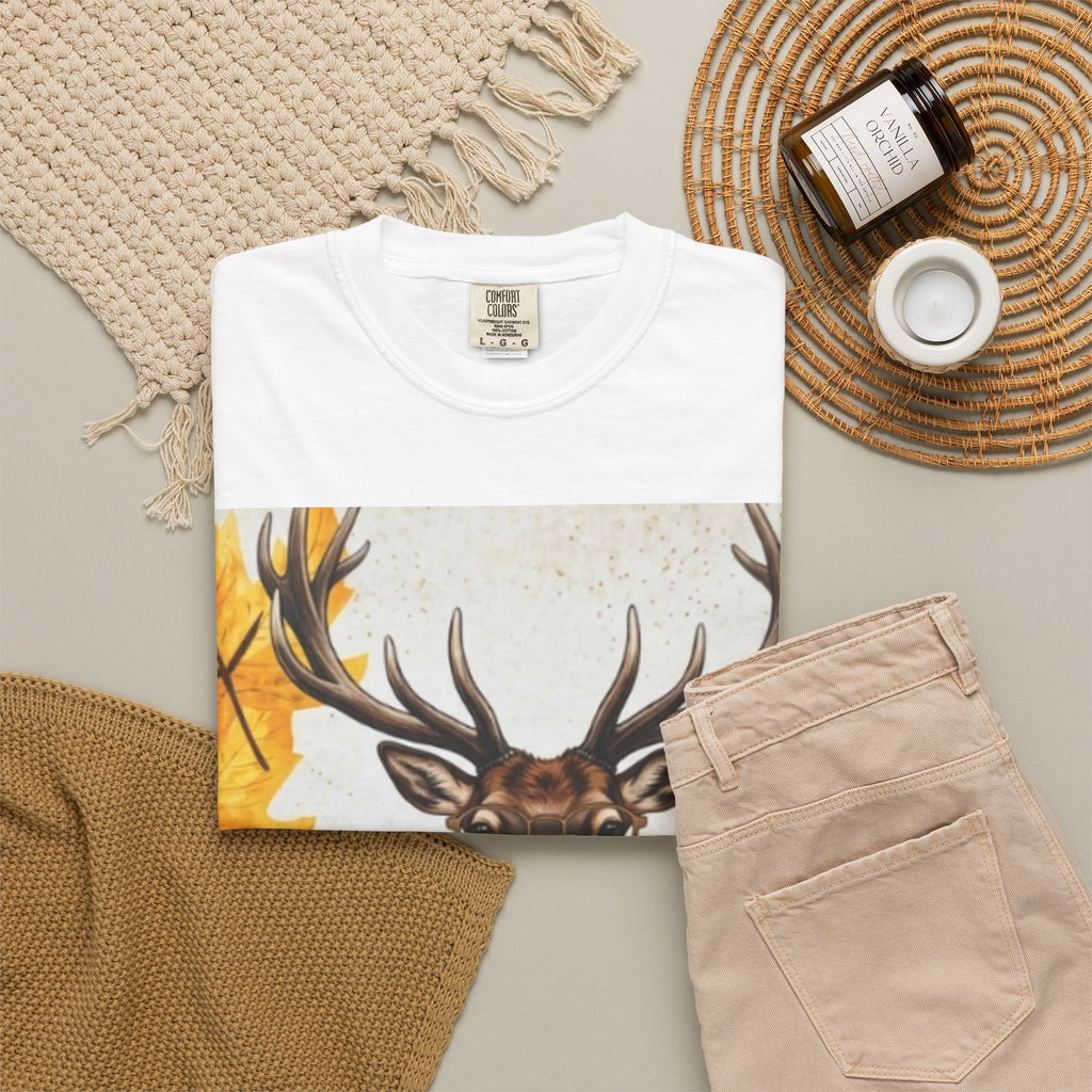 Stag in the Woods T-Shirt — Autumn Deer Graphic Tee