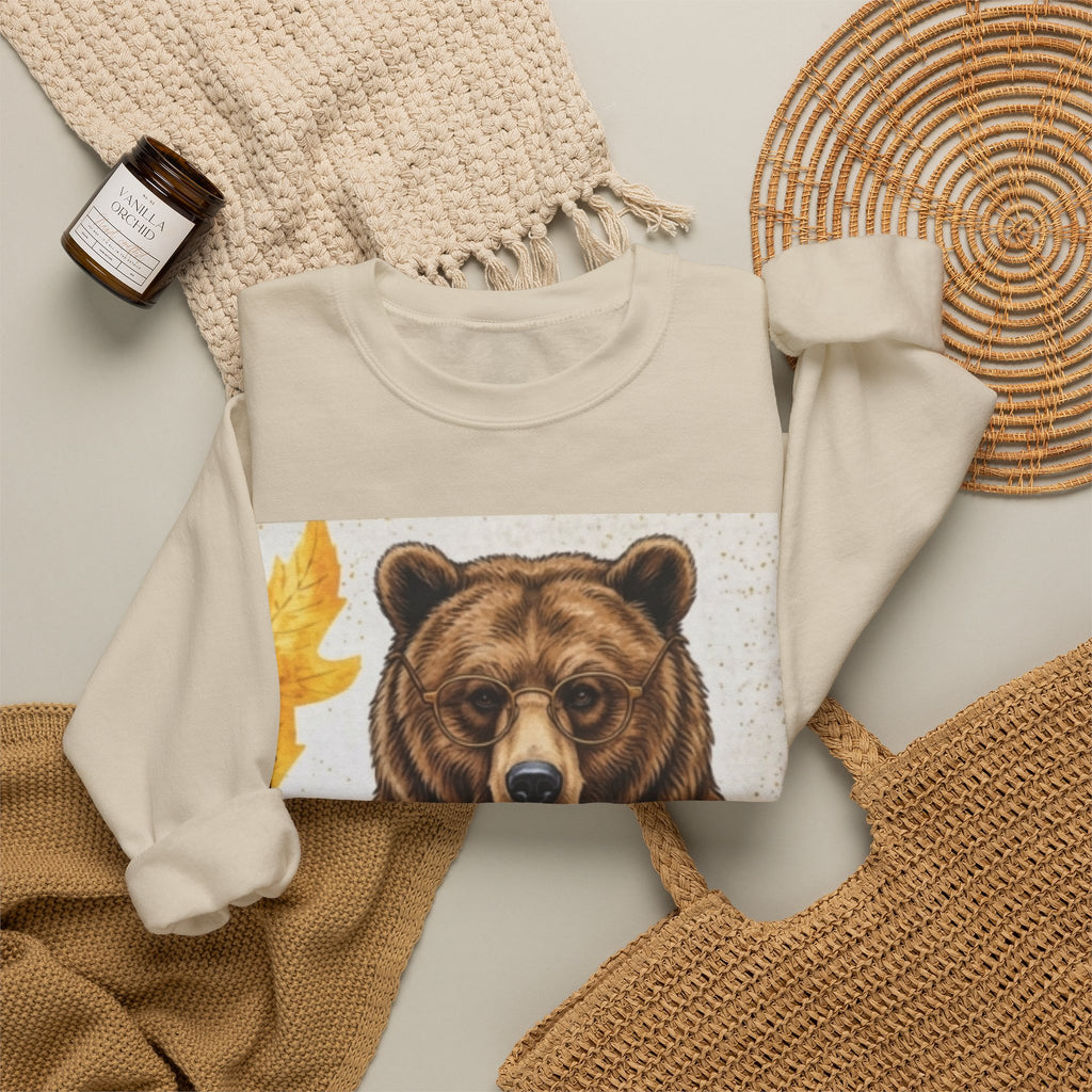 Bear Selfie Sweatshirt – Funny Bear Phone Graphic Crewneck