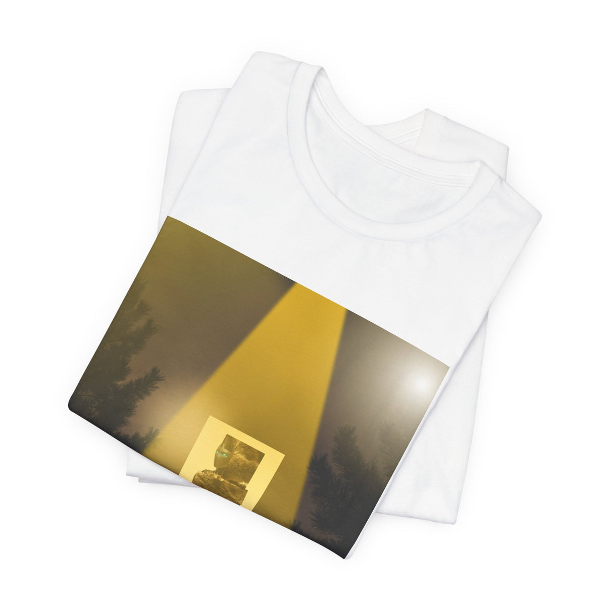 Astronaut Beam T‑Shirt — Surreal Space Abduction Tee