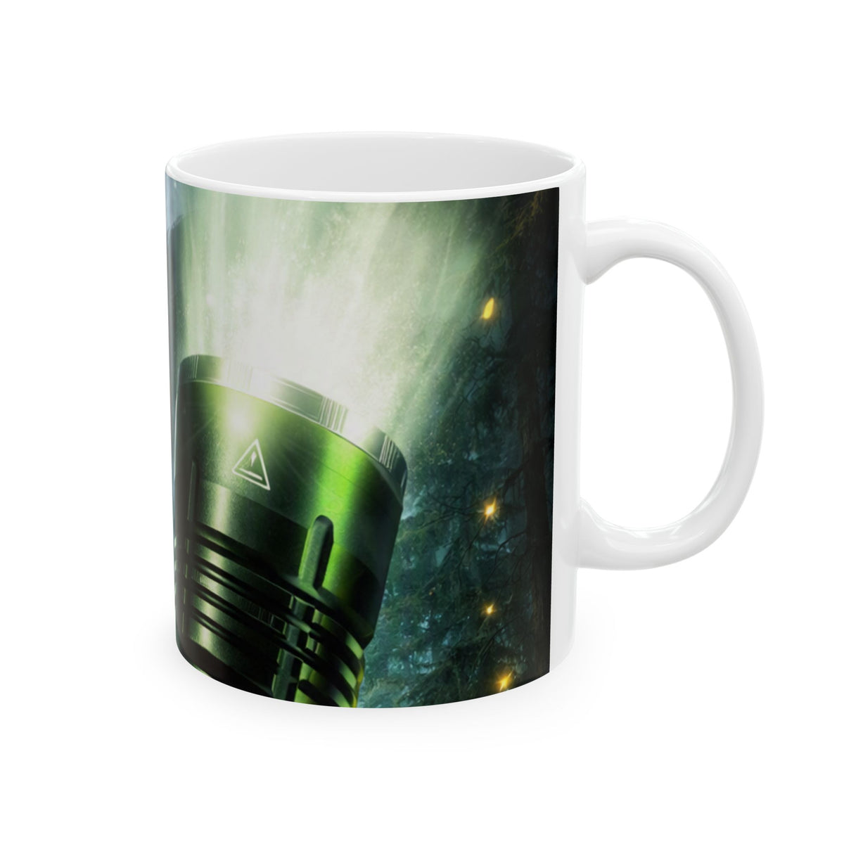 Dragon vs. Robot Ceramic Mug — Fantasy Sci‑Fi Battle Coffee Cup (11oz & 15oz)
