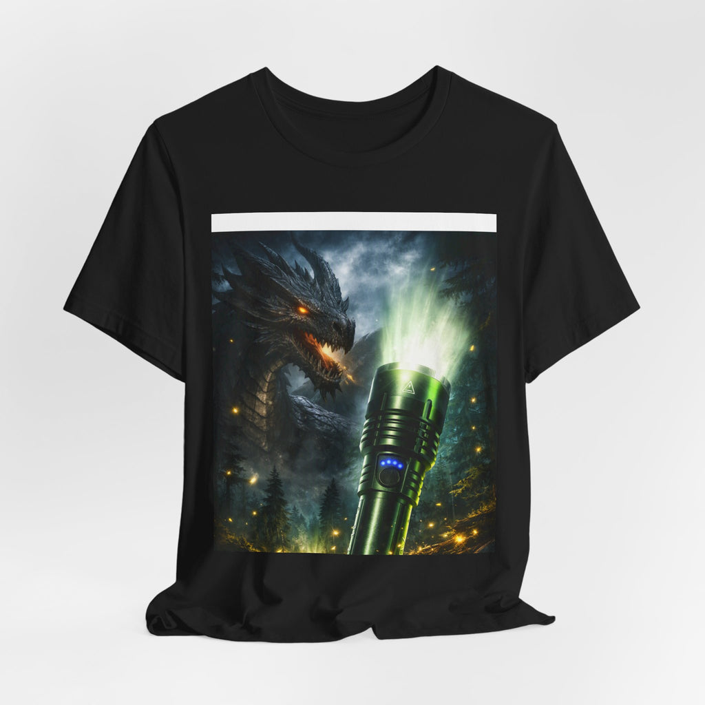 Dragon vs. Laser Tee — Sci‑Fi Fantasy Graphic T‑Shirt