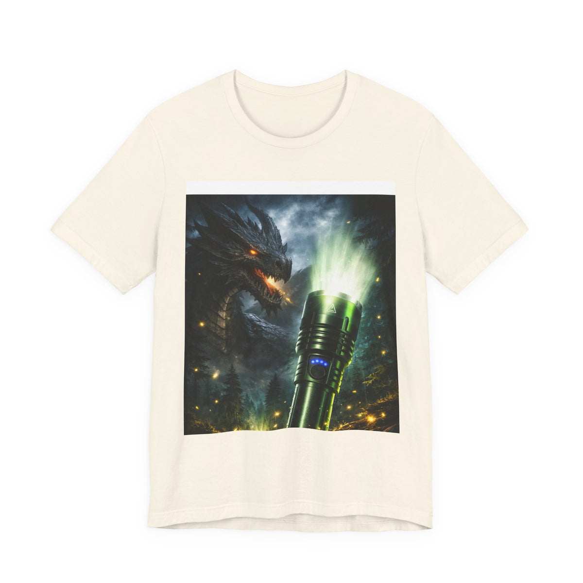 Dragon vs. Laser Tee — Sci‑Fi Fantasy Graphic T‑Shirt