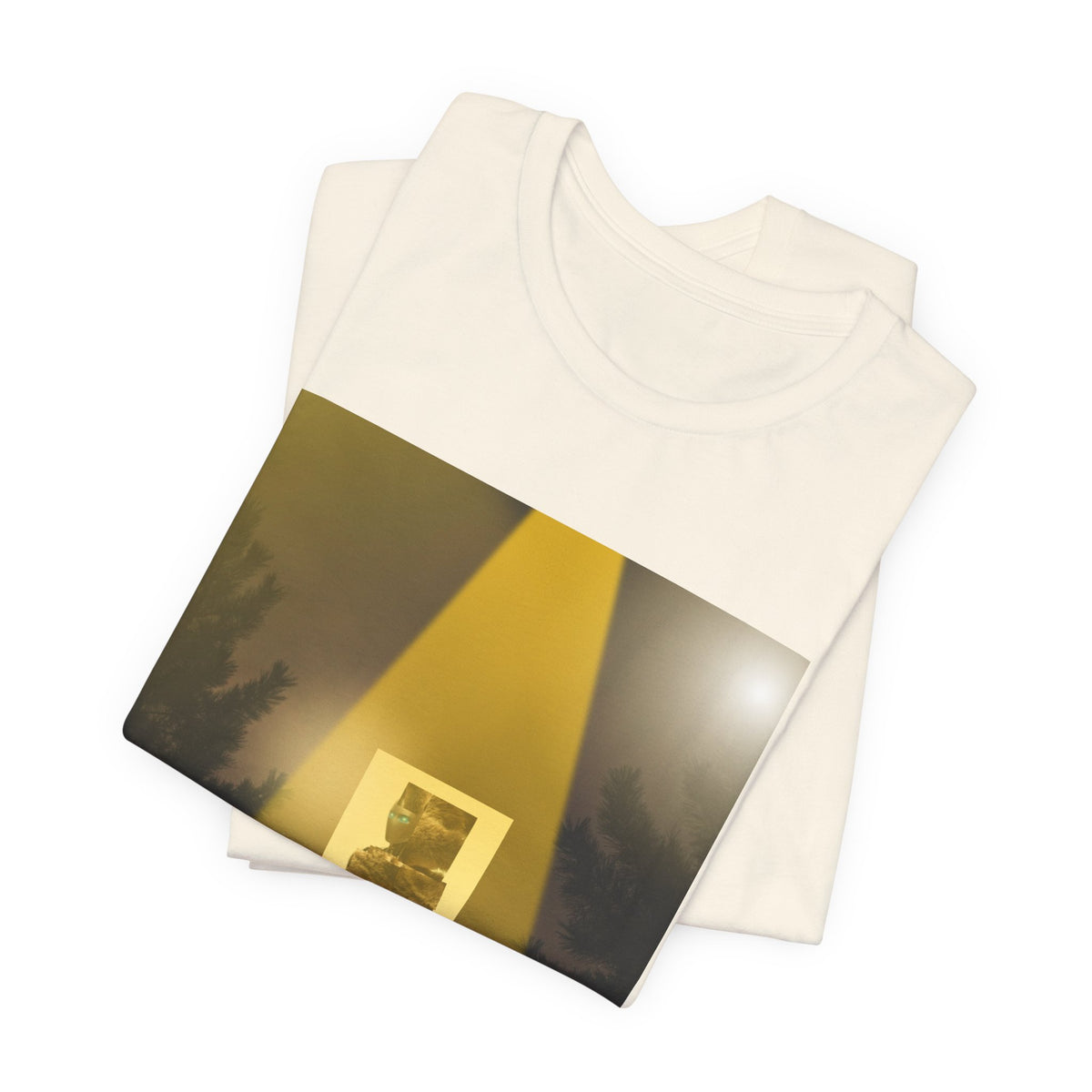 Astronaut Beam T‑Shirt — Surreal Space Abduction Tee