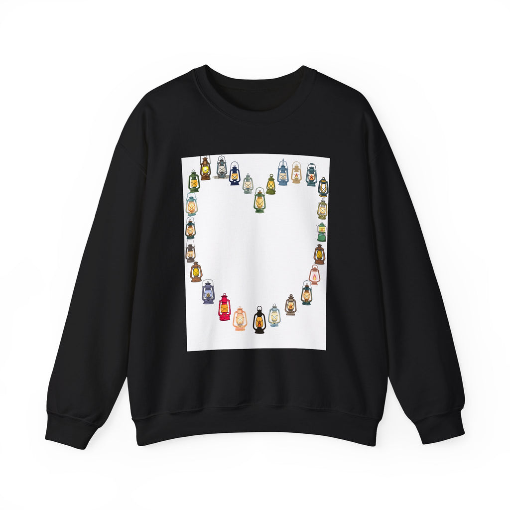 Penguin Heart Crewneck Sweatshirt — Cute Penguin Heart Graphic Pullover