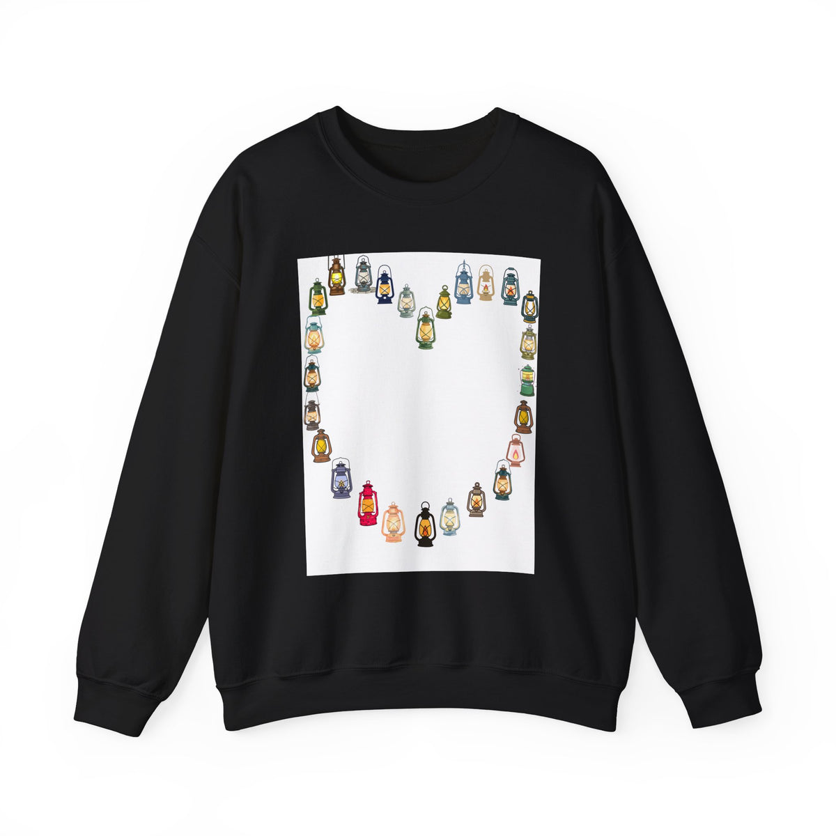 Penguin Heart Crewneck Sweatshirt — Cute Penguin Heart Graphic Pullover