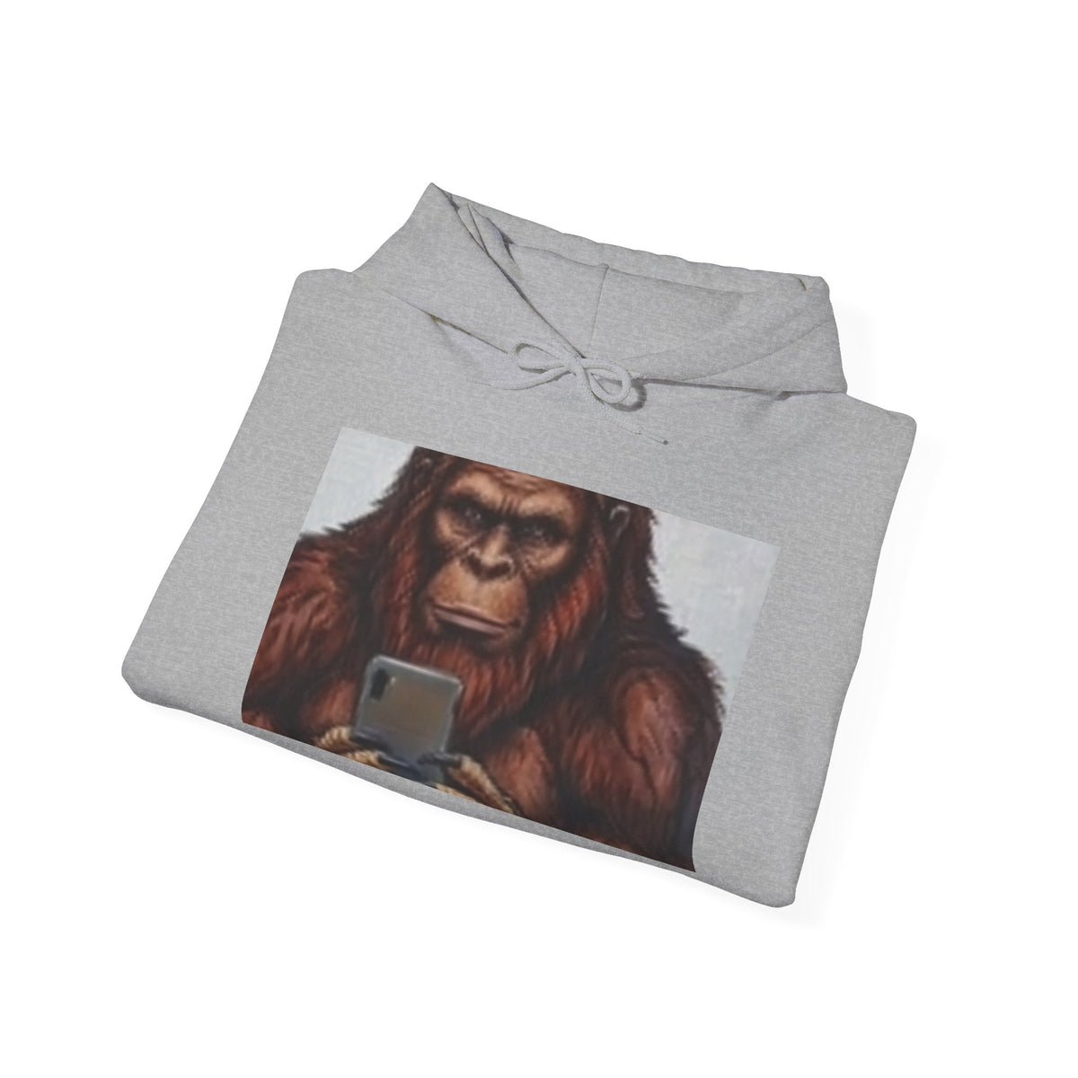 Ape Selfie Hoodie — Funny Orangutan Phone Graphic Hooded Sweatshirt