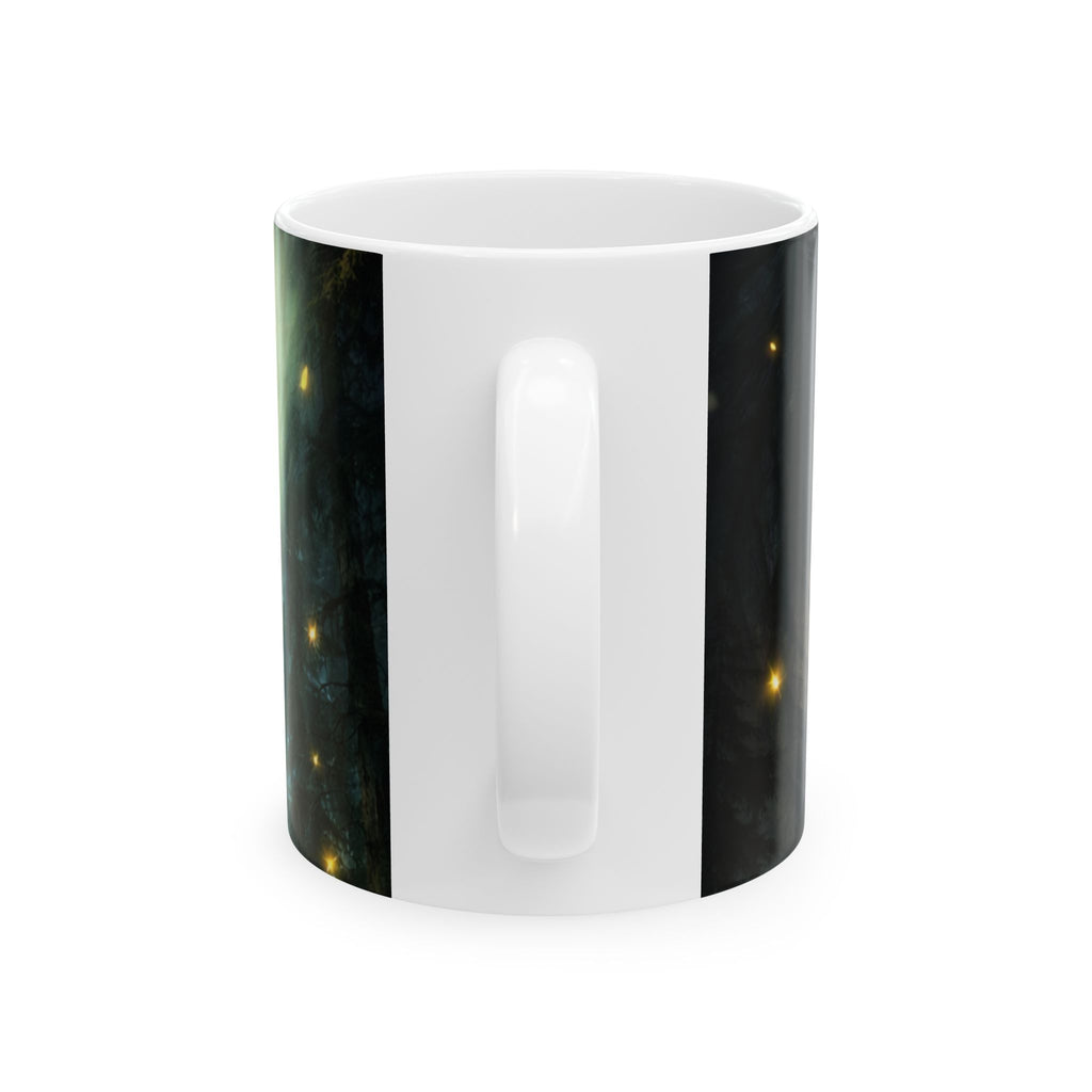 Dragon vs. Robot Ceramic Mug — Fantasy Sci‑Fi Battle Coffee Cup (11oz & 15oz)