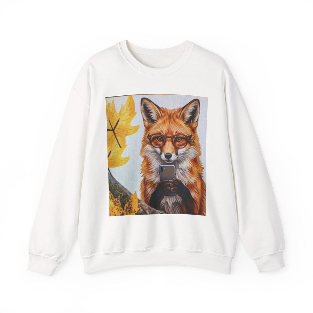 Fox Portrait Crewneck Sweatshirt — Autumn Woodland Animal Graphic
