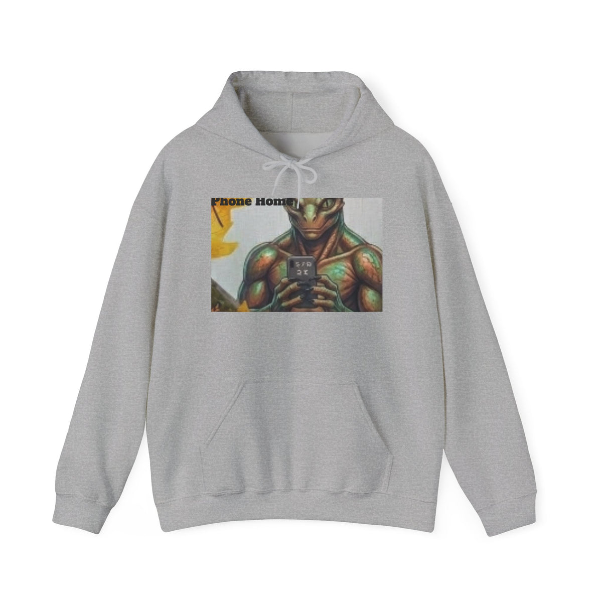 Alien Warrior Hoodie — "Phone Home?" Retro Sci‑Fi Graphic Hoodie