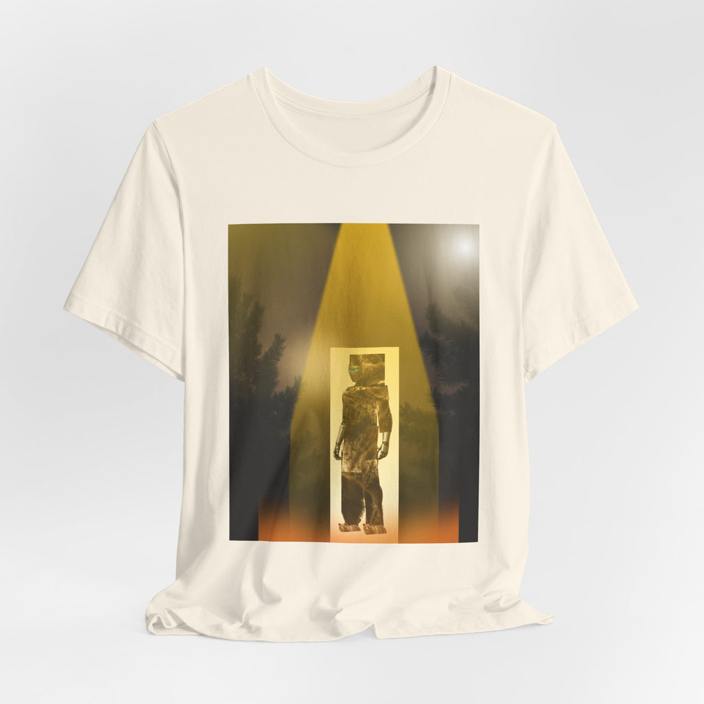 Astronaut Beam T‑Shirt — Surreal Space Abduction Tee