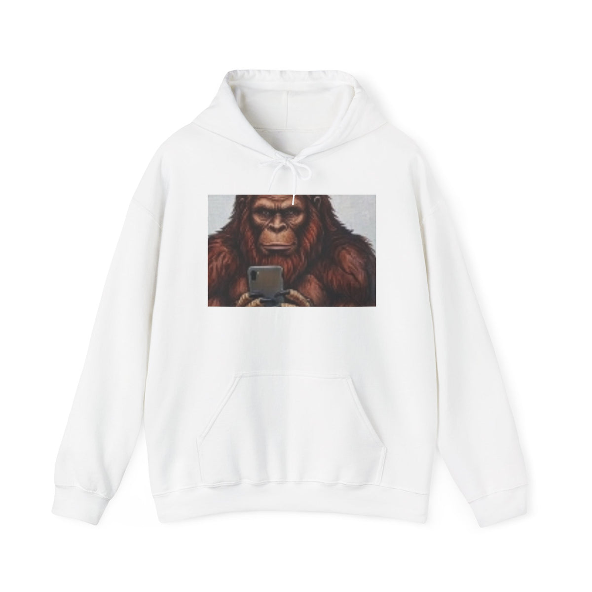 Ape Selfie Hoodie — Funny Orangutan Phone Graphic Hooded Sweatshirt