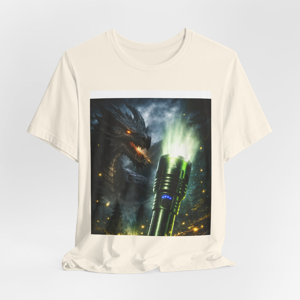 Dragon vs. Laser Tee — Sci‑Fi Fantasy Graphic T‑Shirt