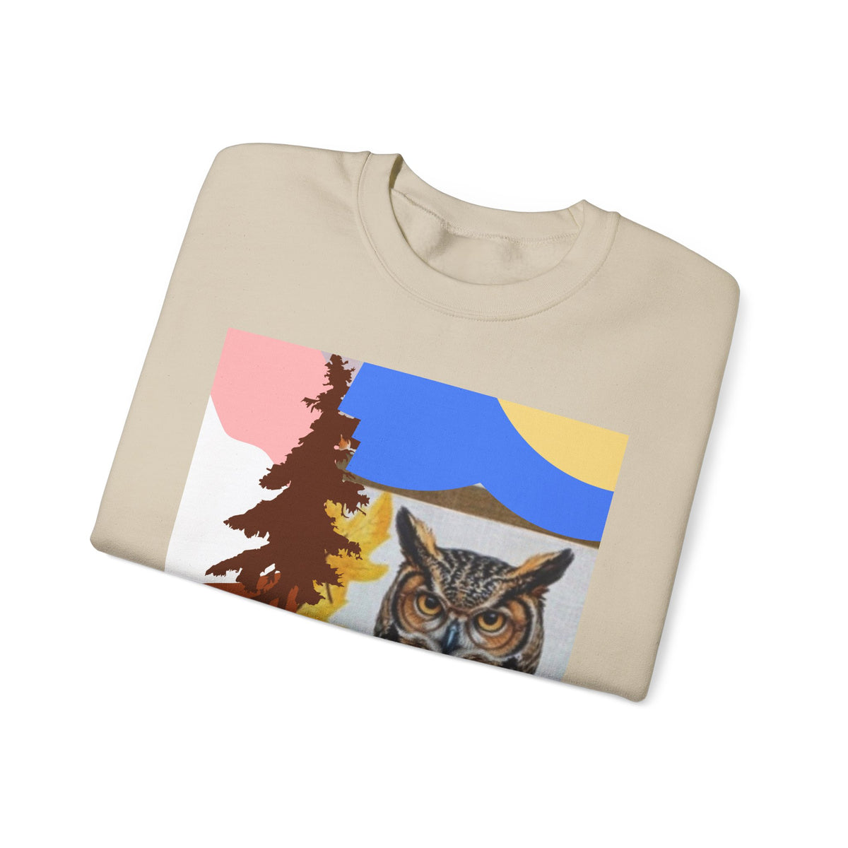 Retro Owl Crewneck Sweatshirt — Vintage Forest Graphic Pullover