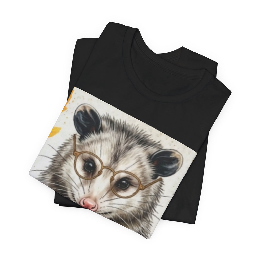 Possum Selfie T‑Shirt — Cute Opossum Holding Phone Graphic Tee