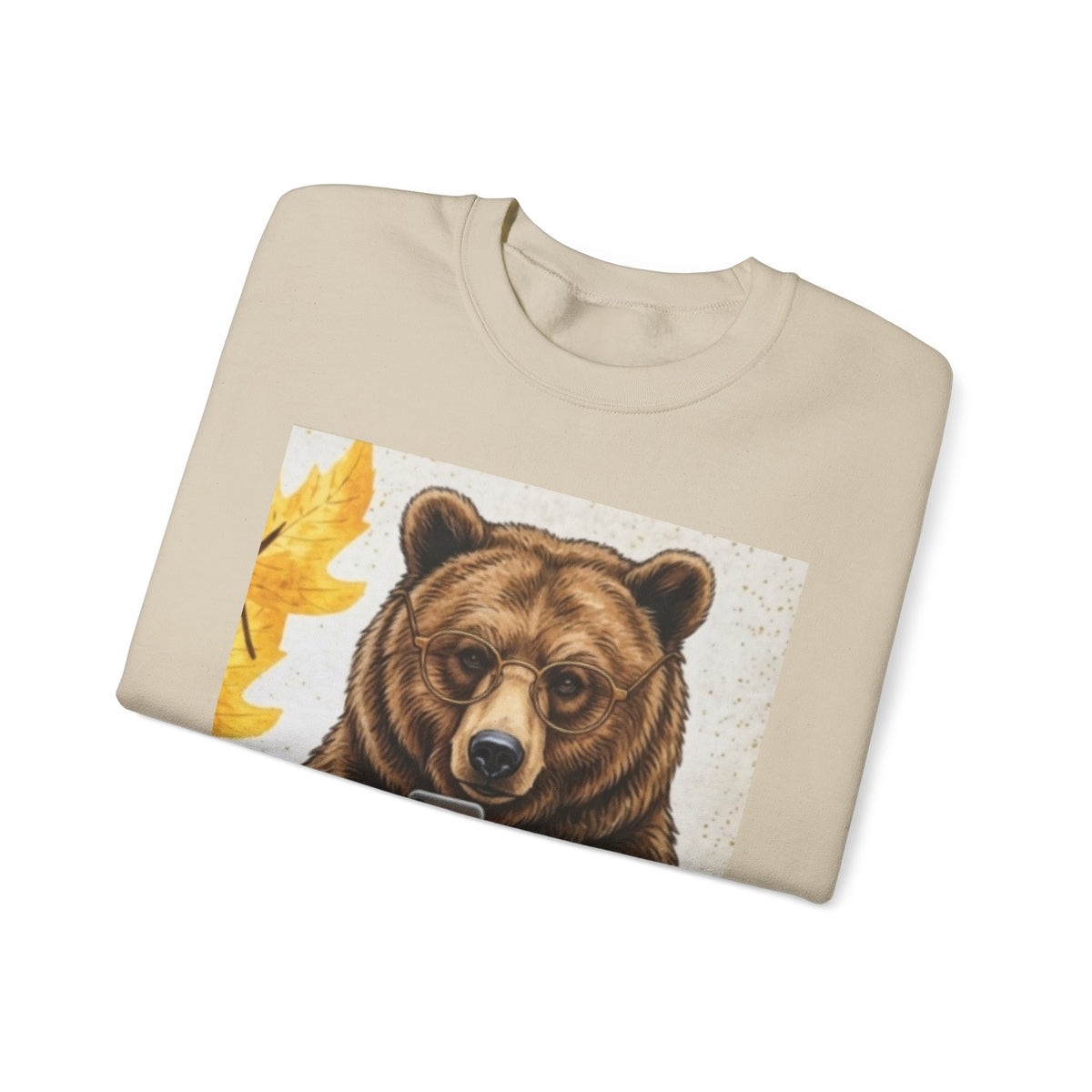 Bear Selfie Sweatshirt – Funny Bear Phone Graphic Crewneck