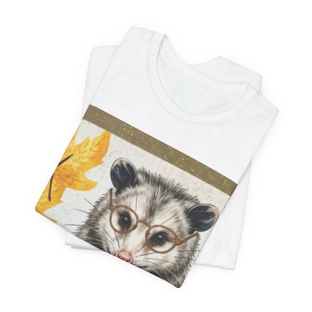 Possum Selfie T-Shirt — Cute Opossum Holding Phone Fall Design